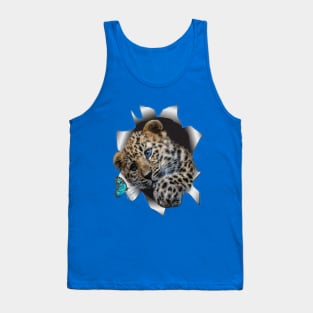 Leopard Cub and a Butterfly Tank Top